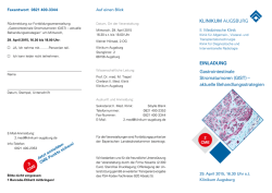 Einladung / Flyer - am Klinikum Augsburg