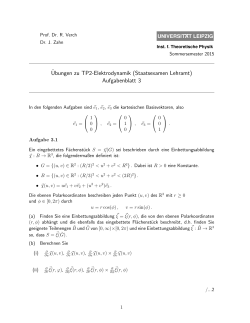 Aufgabenblatt 3 - Institut für Theoretische Physik