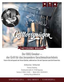 Grillvergnügen - Metzgerei Braun / Oppenau