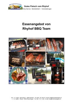 Essenangebot von Rhyhof BBQ Team