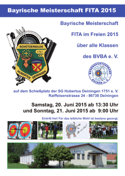 Bayrische Meisterschaft FITA 2015