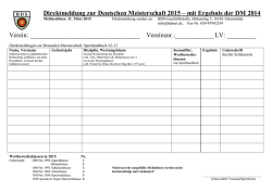 Direktmeldung zur Deutschen Meisterschaft 2015 – mit