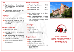 Info-​Flyer - Sportinternat Ludwigsburg