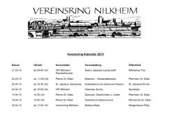 Vereinsring-Kalender 2015