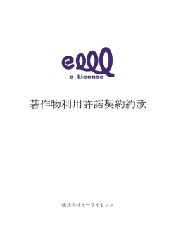 著作物利用許諾契約約款 - e