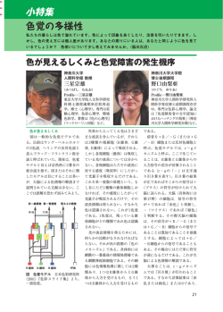 色が見えるしくみと色覚障害の発生機序