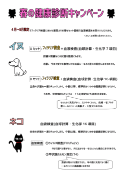 ＋血液検査(血球計算・生化学 16 項目