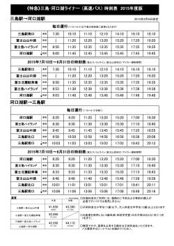 三島駅&rarr;河口湖駅 河口湖駅&rarr;三島駅 《特急》三島・河口湖ライナー