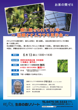 蝶に魅せられて 30 年 〜 国蝶オオムラサキ見学会 〜 蝶に魅せられて