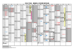 （静岡県立大学年間行事予定表）