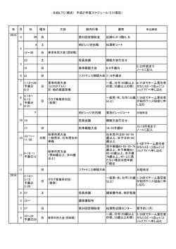 北柏LTC（硬式） 平成27年度スケジュール（5.31現在） 年 月 日 曜日
