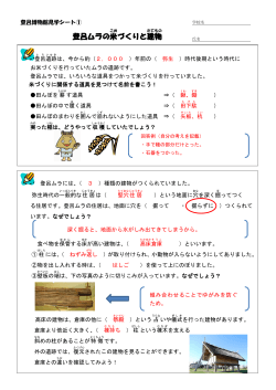 登呂ムラの米 づくりと建物