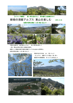 新緑の須磨アルプス 東山を楽しむ 2015.4.22.