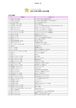 応募全作品リスト - 日本ケーブルテレビ連盟