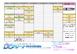 ～ レッスンスケジュール ～