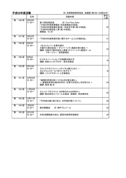 平成26年度活動 - 兵庫県経営者協会