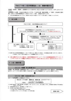 平成 27 年度 大阪府看護協会 入会・継続申請方法 ー