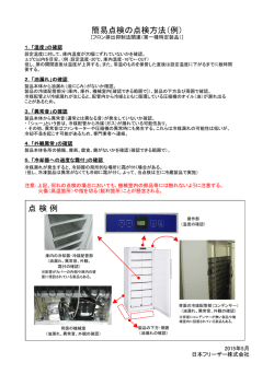 簡易点検の点検方法（例） 点検例