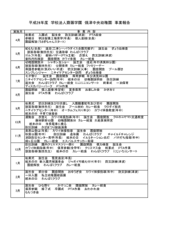 平成26年度 学校法人齋藤学園 焼津中央幼稚園 事業報告