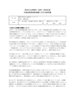 西沖の山発電所（仮称）新設計画 計画段階環境配慮