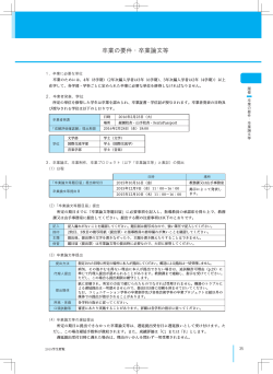 卒業の要件・卒業論文等