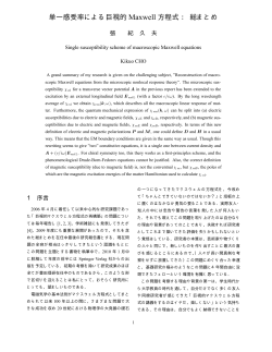 単一感受率による巨視的 Maxwell 方程式：総まとめ