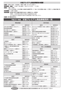 杉並プレミアム商品券販売所一覧