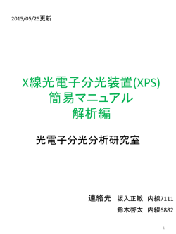 X線光電子分光装置(XPS)簡易マニュアル解析編20150525