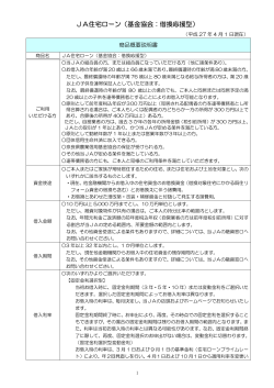 JA住宅ローン（基金協会：借換応援型）