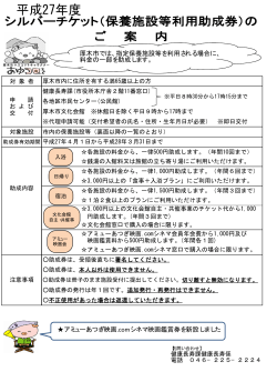 シルバーチケットのご案内（PDF形式：619KB）