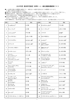 出題植物一覧5・4・3級