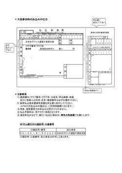 ＊大会参加料の払込みの仕方 - 日本女子テニス連盟千葉県支部