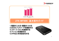 ZTE MF98N 基本操作ガイド