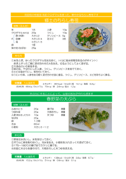 春野菜の天ぷら 郷土のちらし寿司
