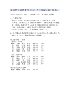 埼玉県弓道選手権 大会 （有段者の部）結果