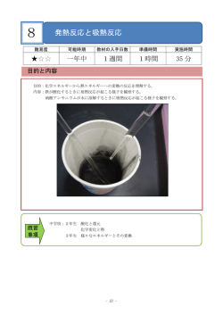 発熱反応と吸熱反応