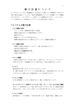 動力伝達について
