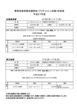 乗馬指導者養成講習会（ブリティッシュ初級）