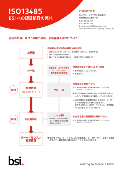 ISO13485 認証移行の流れ - BSI Medical Devices