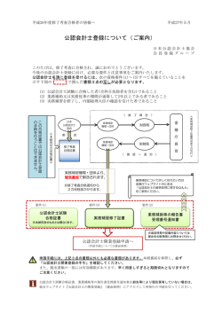 公認会計士登録について（ご案内）