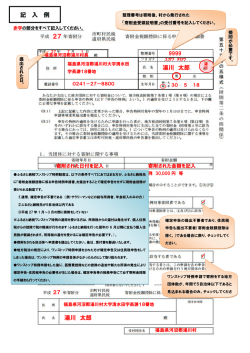 記入例 - 湯川村