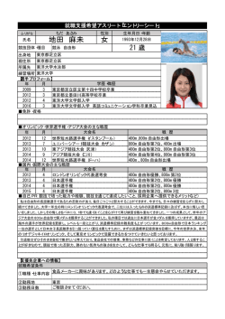 女 地田 麻未 - 日本オリンピック委員会