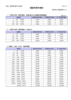 確認申請手数料 - J建築検査センター(JAIC)