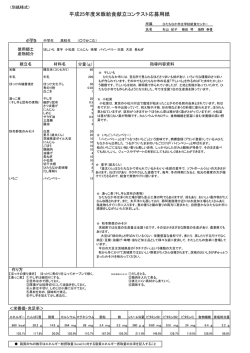 献立の詳細