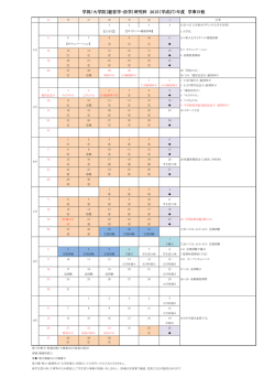 学部/大学院（経営学・法学）研究科 2015（平成27）年度 学事日程