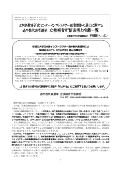 早稲田大学日本語インストラクター過半数代表選挙には早稲田ユニオン