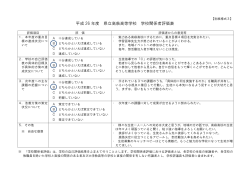 平成 26 年度 県立高萩高等学校 学校関係者評価表
