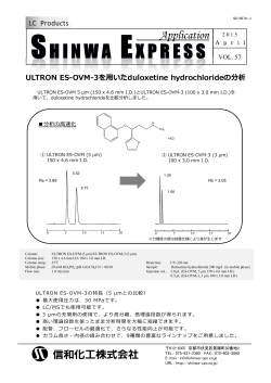[Vol.57] ULTRON ES-OVM-3 を用いた duloxetine