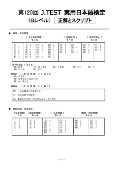 G 正解とスクリプト - J.TEST実用日本語検定