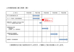 上中病院改修工事工程表（案）